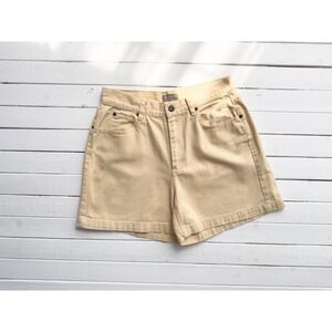 Liz Claiborne vtg high rise pastel yellow jean shorts‎